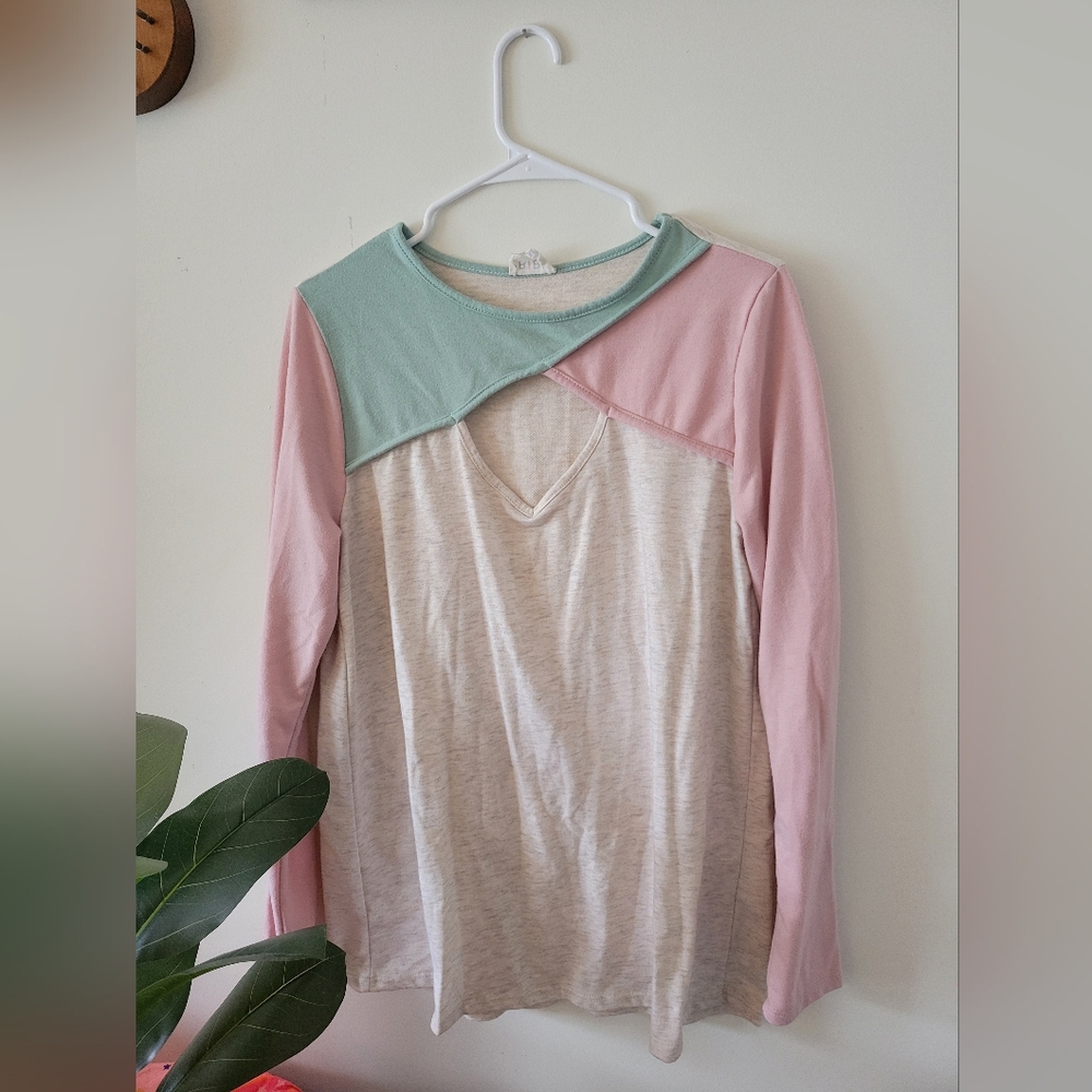 BiBi Pink & Mint Green Top